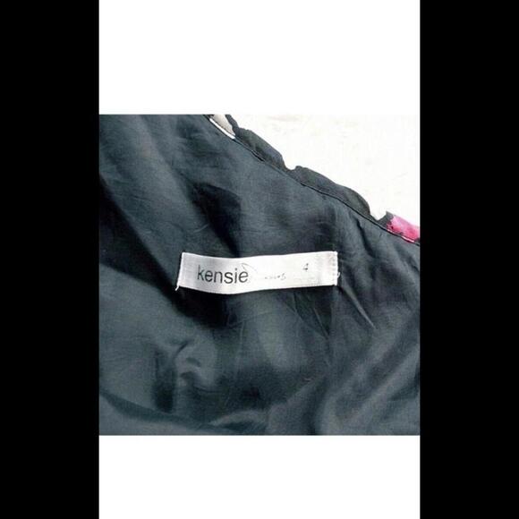 KENSIE Women’s Size 4 One Shoulder Floral Shift Dress Multi Color Pink Blue - Picture 5 of 6